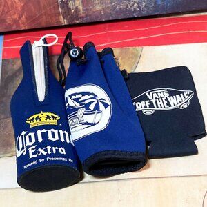 (3-PACK) KOOZIE 2 BEER BOTTLE KOOZIES AND 1 CAN KOOZIE COOLIE KOZY CASES MIXED